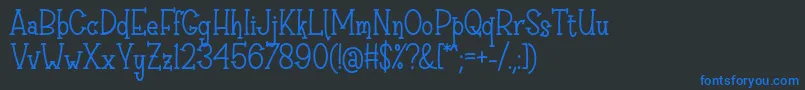 Sri Muliyo Font by Rifki 7NTypes Font – Blue Fonts on Black Background