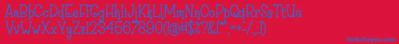 Шрифт Sri Muliyo Font by Rifki 7NTypes – синие шрифты на красном фоне