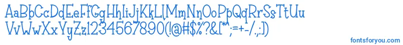 Sri Muliyo Font by Rifki 7NTypes-Schriftart – Blaue Schriften auf weißem Hintergrund