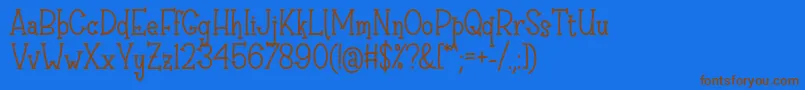 Sri Muliyo Font by Rifki 7NTypes Font – Brown Fonts on Blue Background