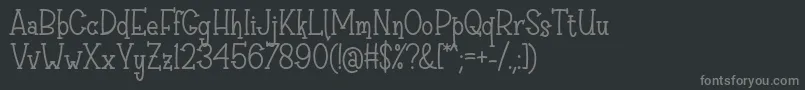 フォントSri Muliyo Font by Rifki 7NTypes – 黒い背景に灰色の文字