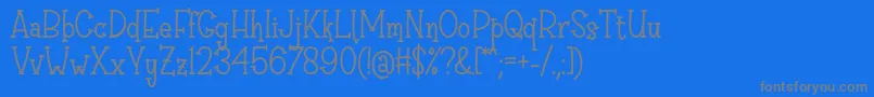 Fonte Sri Muliyo Font by Rifki 7NTypes – fontes cinzas em um fundo azul