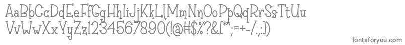 Sri Muliyo Font by Rifki 7NTypes-fontti – harmaat kirjasimet valkoisella taustalla