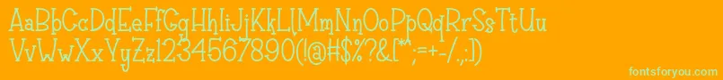 Sri Muliyo Font by Rifki 7NTypes Font – Green Fonts on Orange Background