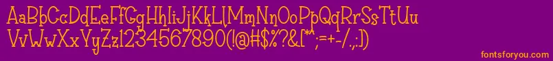 fuente Sri Muliyo Font by Rifki 7NTypes – Fuentes Naranjas Sobre Fondo Morado