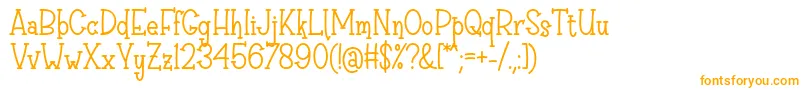 Sri Muliyo Font by Rifki 7NTypes Font – Orange Fonts on White Background