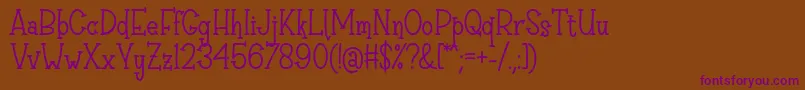 Шрифт Sri Muliyo Font by Rifki 7NTypes – фиолетовые шрифты на коричневом фоне