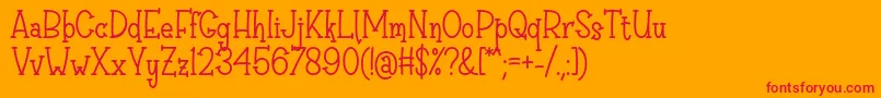 Sri Muliyo Font by Rifki 7NTypes Font – Red Fonts on Orange Background
