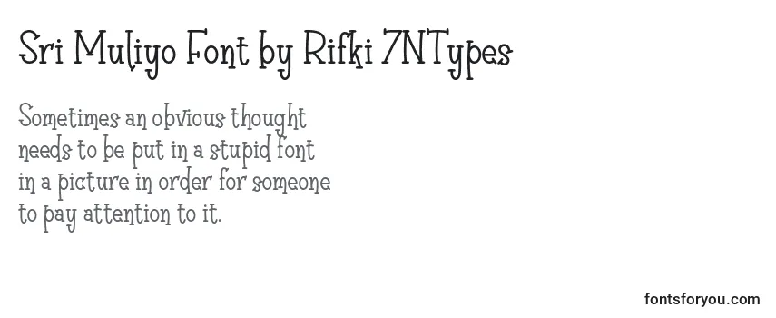 フォントSri Muliyo Font by Rifki 7NTypes