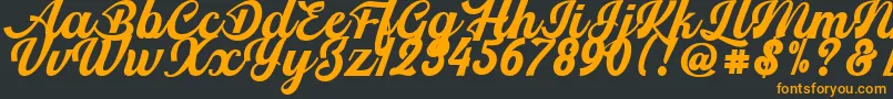 Srikandy Font – Orange Fonts on Black Background