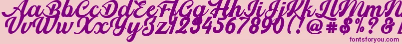 Srikandy Font – Purple Fonts on Pink Background