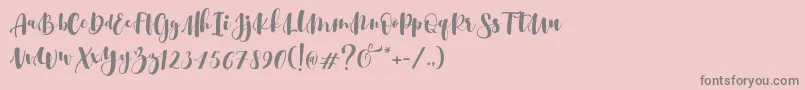 Police Srikonitta Script Two   Dafont – polices grises sur fond rose