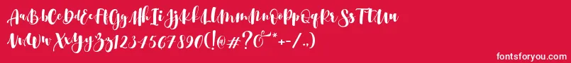 Srikonitta Script Two   Dafont Font – White Fonts on Red Background