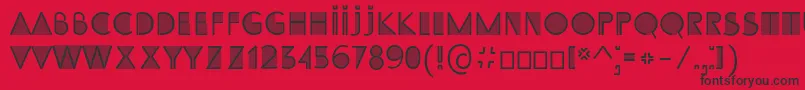SS Adec2 0 initials Font – Black Fonts on Red Background
