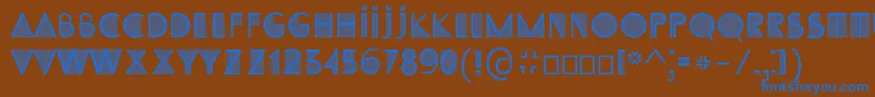SS Adec2 0 initials Font – Blue Fonts on Brown Background