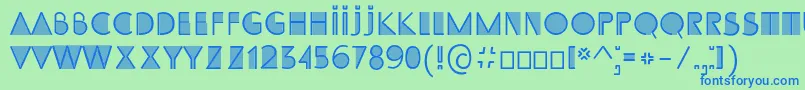 SS Adec2 0 initials Font – Blue Fonts on Green Background