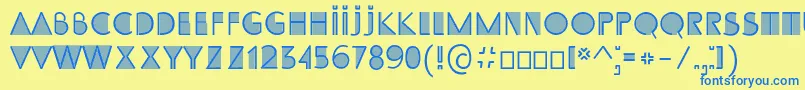 SS Adec2 0 initials Font – Blue Fonts on Yellow Background