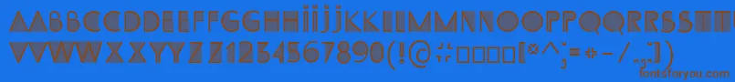 SS Adec2 0 initials Font – Brown Fonts on Blue Background