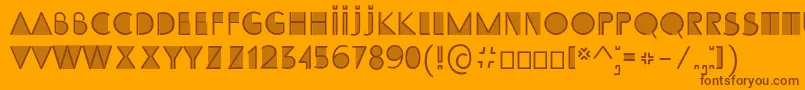 SS Adec2 0 initials Font – Brown Fonts on Orange Background