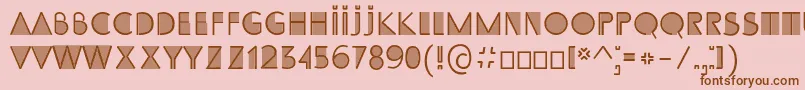 Więcej informacji o czcionce SS Adec2 0 initials Czcionka SS Adec2 0 initials – brązowe czcionki na różowym tle