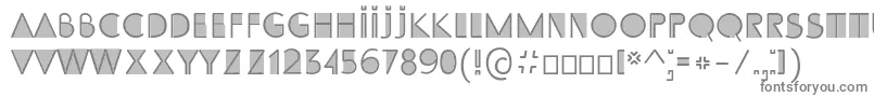 Fonte SS Adec2 0 initials – fontes cinzas em um fundo branco
