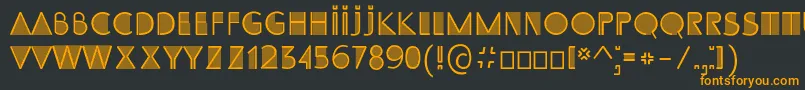 Шрифт SS Adec2 0 initials – оранжевые шрифты на чёрном фоне