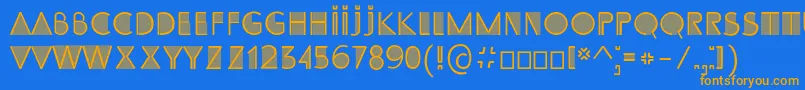 SS Adec2 0 initials Font – Orange Fonts on Blue Background