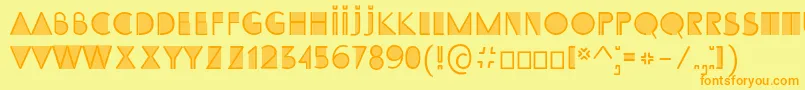 SS Adec2 0 initials Font – Orange Fonts on Yellow Background