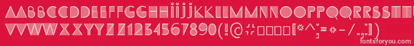 SS Adec2 0 initials Font – Pink Fonts on Red Background