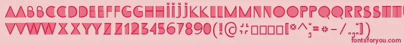 フォントSS Adec2 0 initials – ピンクの背景に赤い文字
