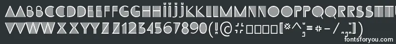 SS Adec2 0 initials-fontti – valkoiset fontit mustalla taustalla