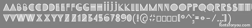 SS Adec2 0 initials-fontti – valkoiset fontit harmaalla taustalla