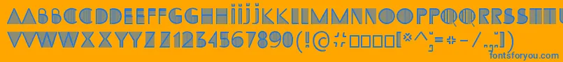 SS Adec2 0 initials Font – Blue Fonts on Orange Background