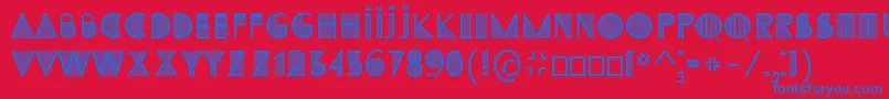 フォントSS Adec2 0 initials – 赤い背景に青い文字