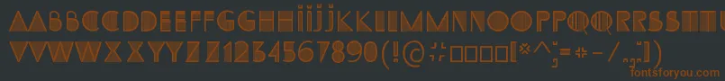 Шрифт SS Adec2 0 initials – коричневые шрифты на чёрном фоне
