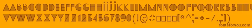 Fonte SS Adec2 0 initials – fontes marrons em um fundo laranja