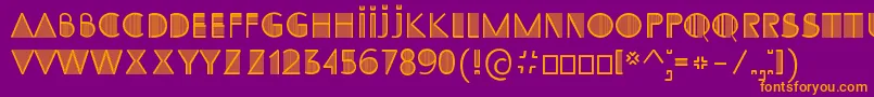 フォントSS Adec2 0 initials – 紫色の背景にオレンジのフォント