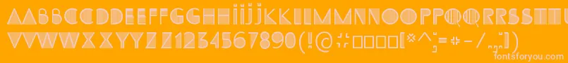 SS Adec2 0 initials Font – Pink Fonts on Orange Background