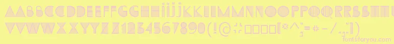 SS Adec2 0 initials-fontti – vaaleanpunaiset fontit keltaisella taustalla