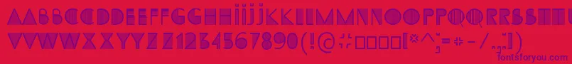 SS Adec2 0 initials Font – Purple Fonts on Red Background
