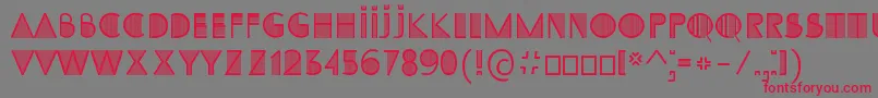 SS Adec2 0 initials Font – Red Fonts on Gray Background