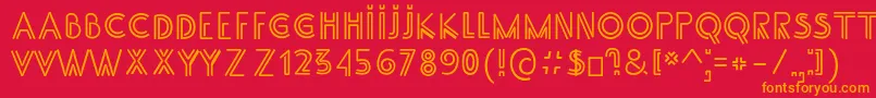 SS Adec2 0 main Font – Orange Fonts on Red Background