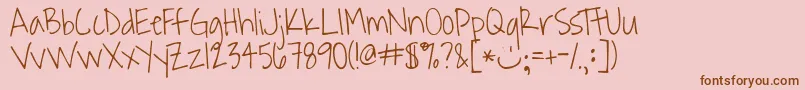En savoir plus sur la police Waitingforthesunrise Police Waitingforthesunrise – polices brunes sur fond rose