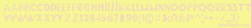 Шрифт SS Adec2 0 main – розовые шрифты на жёлтом фоне