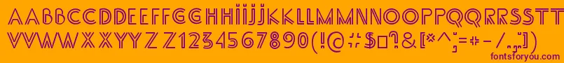 SS Adec2 0 main-Schriftart – Violette Schriften auf orangefarbenem Hintergrund
