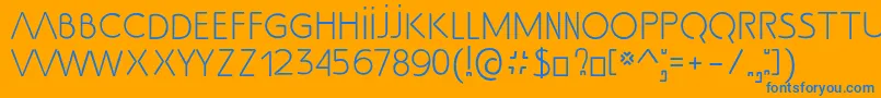 フォントSS Adec2 0 text – オレンジの背景に青い文字