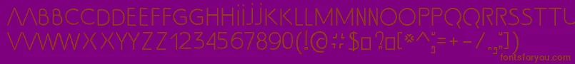 SS Adec2 0 text Font – Brown Fonts on Purple Background