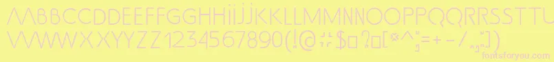 SS Adec2 0 text Font – Pink Fonts on Yellow Background