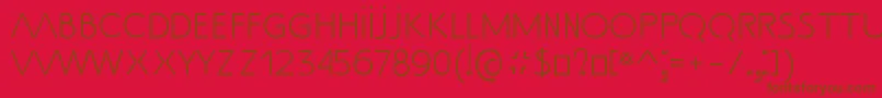 SS Adec2 0 text-Schriftart – Braune Schriften auf rotem Hintergrund
