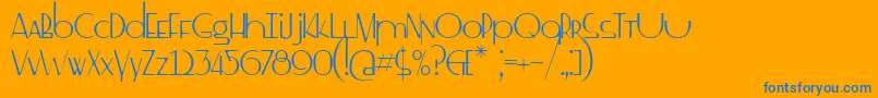 ss drebeden Font – Blue Fonts on Orange Background